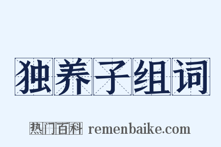 独养子组词是什么意思的图片